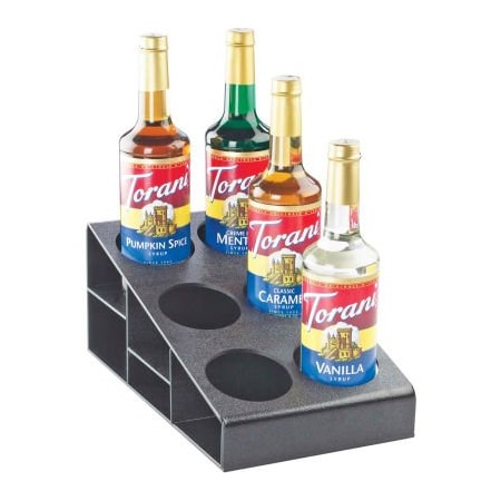 Cal-Mil Cal-Mil 2056 Classic 3 Tier Bottle Organizer, 6 Bottles, Black 8-1/2"L x 14-3/4"W x 6-1/4"H 2056
